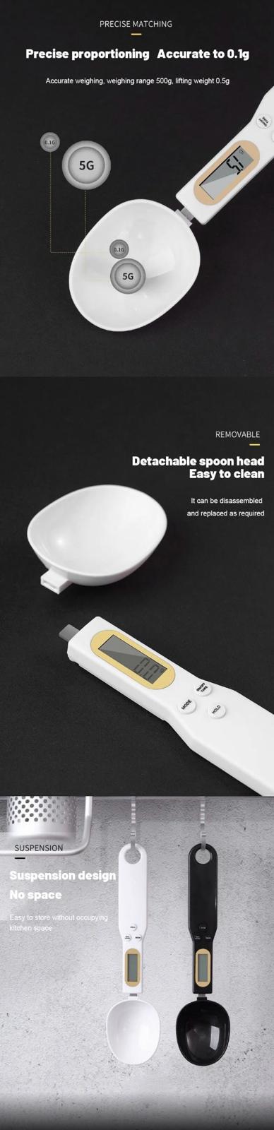 PrecisionChef Digital Kitchen Scale Spoon - Exact Culinary Measuring