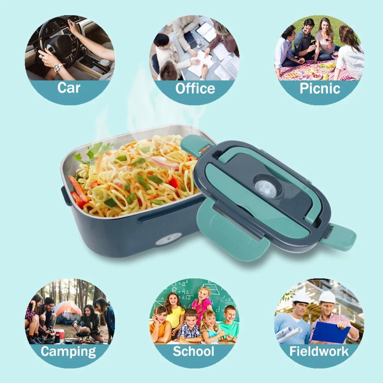 Portable 60W Dual-Voltage Electric Lunch Box - Hot Meals Anywhere"