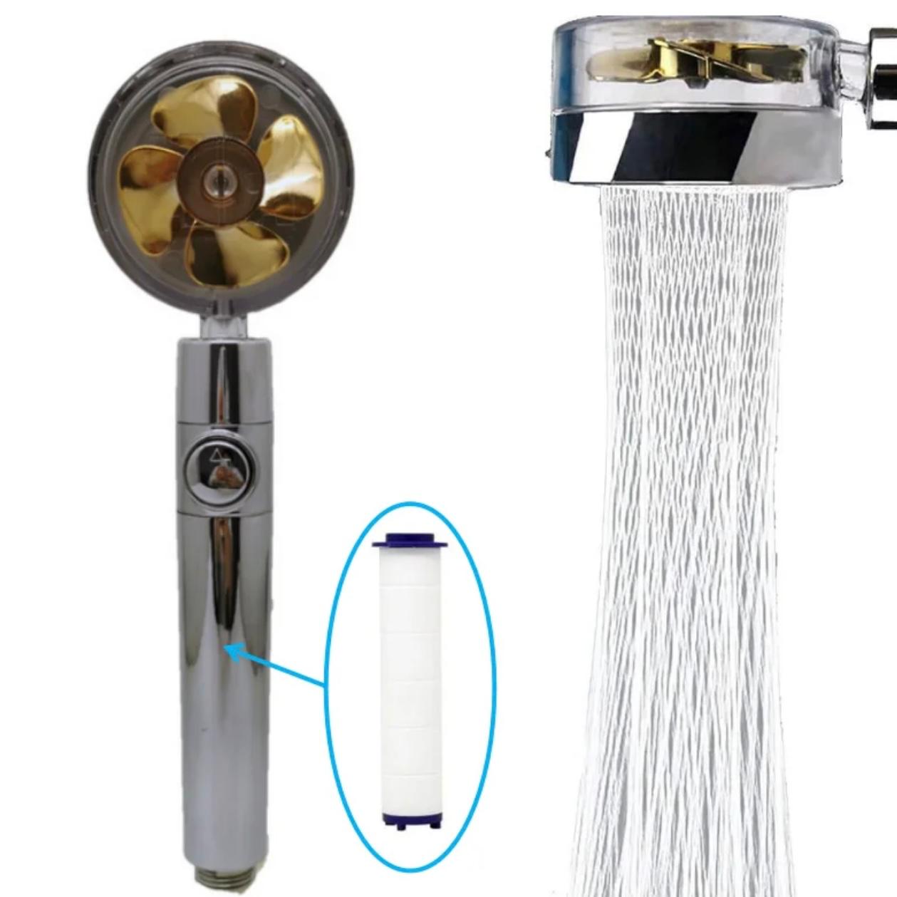 TurboSpin Eco Shower Head - High-Pressure Water-Saving Design