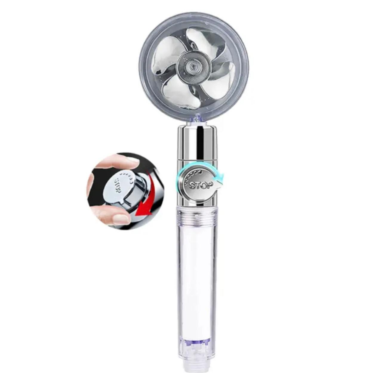 TurboSpin Eco Shower Head - High-Pressure Water-Saving Design