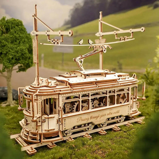 Heritage Tram Explorer: Classic Lisbon City Tram 3D Wooden Model Kit