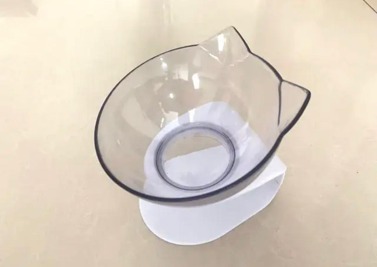 Ergonomic Non-Slip Pet Bowl with 15°C Slant - Cat & Dog Feeding Stand