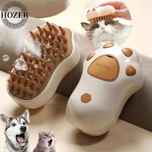 Multi-Function Pet Grooming Brush - Spray, Comb & Massage