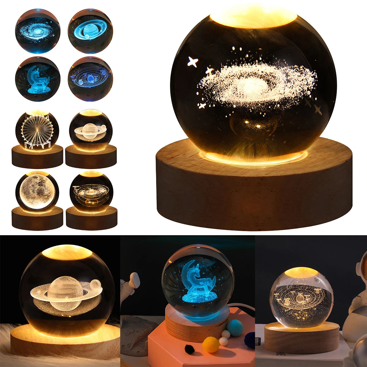 Galactic Crystal Orb: Illuminated Universe in a Sphere