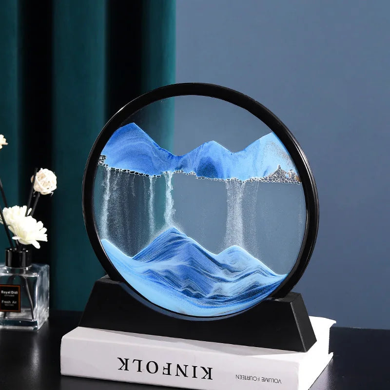 Sandman's Landscape: Dynamic 3D Sand Art for Serene Decor