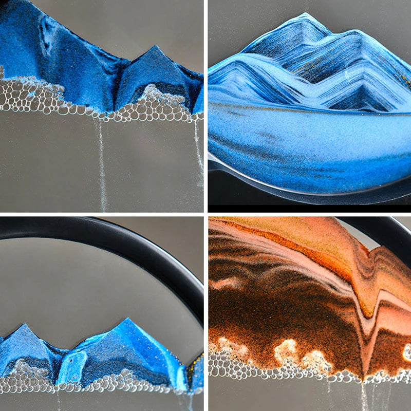 Sandman's Landscape: Dynamic 3D Sand Art for Serene Decor