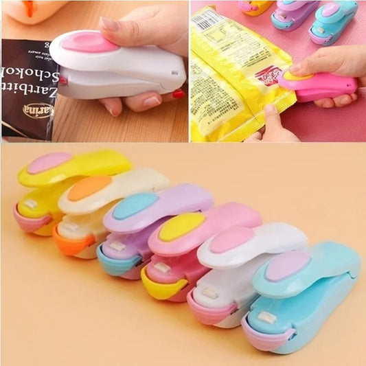 Colorful Mini Bag Sealer - Compact Heat-Sealing Device for Freshness on the Go