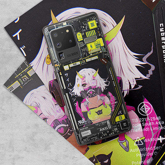 CyberSuccubus LED Phone Case - Gothic Cyberpunk Art